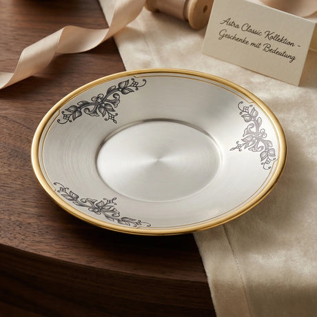 Teeuntertasse 925 Silber vergoldet Niello | Astra Classic