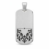 Beispiel: Tessera Silbermarke 925 Silber ohne Rahmen, Ornament mit schwarzem Niello in den Linien