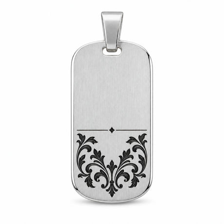 Beispiel: Tessera Silbermarke 925 Silber ohne Rahmen, Ornament mit schwarzem Niello in den Linien