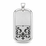 Beispiel: Tessera Silbermarke 925 Silber mit Silberrahmen, Ornament mit schwarzem Niello in den Linien
