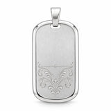 Beispiel: Tessera Silbermarke 925 Silber mit Silberrahmen, Ornament als reine, silberhelle Gravur