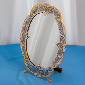 Nielloa – Tischspiegel aus 925 Silber mit Niello - Ornamentik