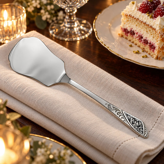 Tortenheber „Snowdrop“ — Lifestyle-Setting an der gedeckten Tafel