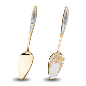 Tortenheber Astra Classic – 925 Silber vergoldet mit Niello - Design