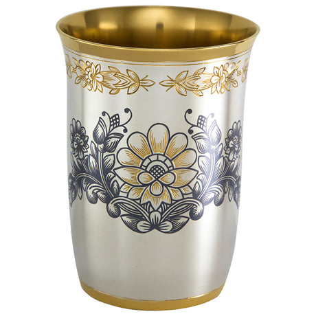 Trinkbecher 925 Silber vergoldet Niello | Astra Classic | 225ml