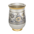 Silberbecher 925 Silber vergoldet Nektar 280 ml — Niello-Bienen-Motiv als Geschenkidee