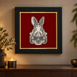 Wandbild Hase — Lifestyle-Setting an der Wohnzimmerwand
