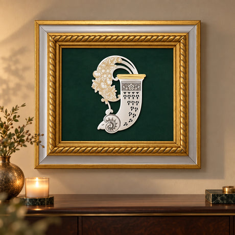 Wandbild Horn des Reichtums — Lifestyle-Setting an der Wohnzimmerwand