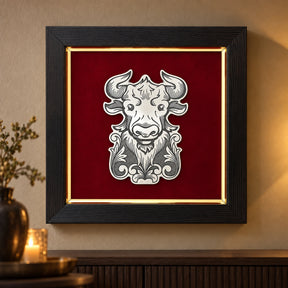 Wandbild Sternzeichen Stier — Lifestyle-Setting an der Wohnzimmerwand