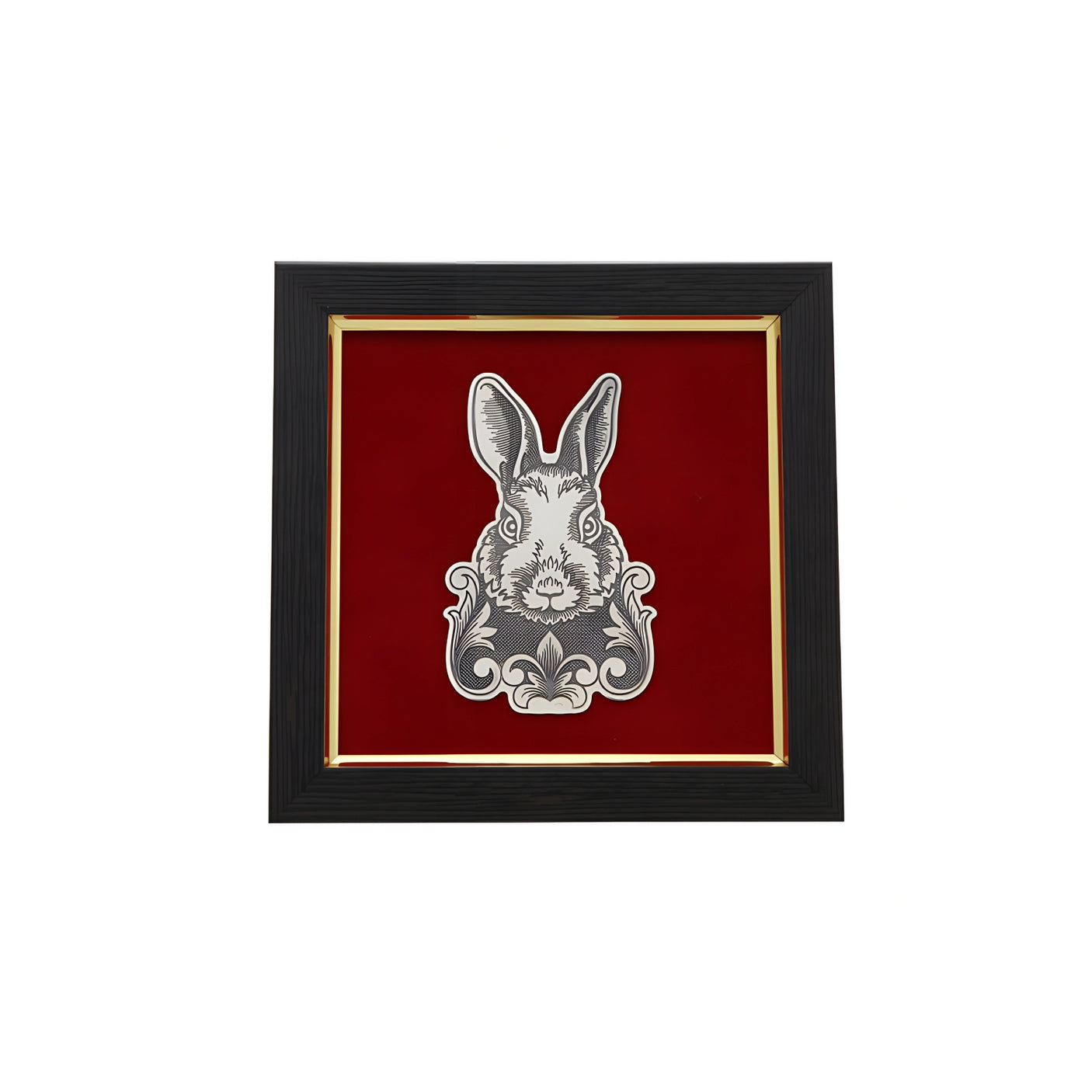 Mural 925 Silver Niello Rabbit