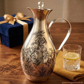 Wasserkaraffe 925 Silber Niello Florentina 2,8 Liter