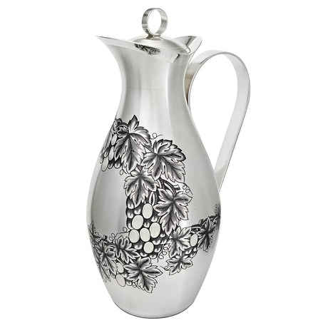 Wasserkaraffe 925 Silber Niello Bacchus 1550 ml