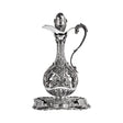 Weinkaraffe & Silbertablett Set 925 Silber Signature