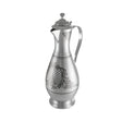Weinkaraffe 925 Silber Niello Tannenzapfen — Silberkanne mit Henkel, Deckel und Tannenzapfen-Gravur, Kollektion Cones