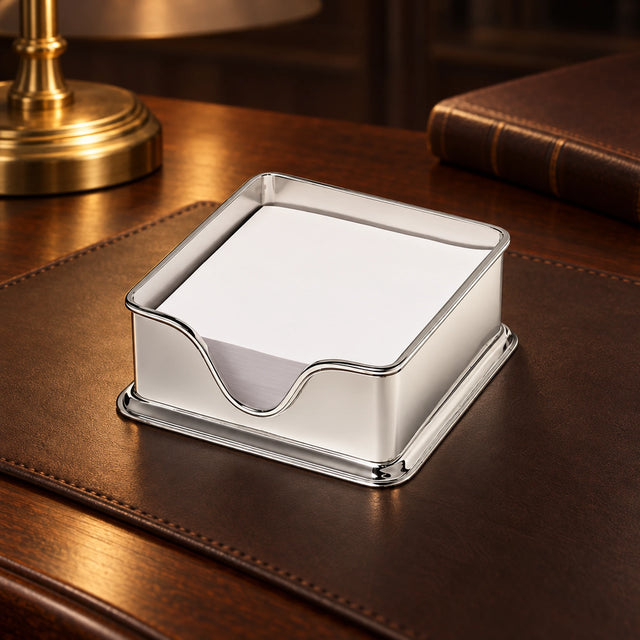 Zettelhalter 925 Silber — Lifestyle-Setting am Schreibtisch