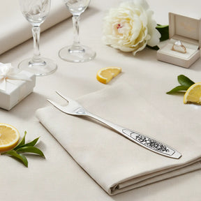 Zitronengabel 925 Silber Niello – Serviergabel Astra Black