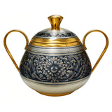 Sugar bowl 925 silver gold-plated 270 ml 