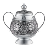 Zuckerdose 925 Silber Niello 400 ml — Floralis