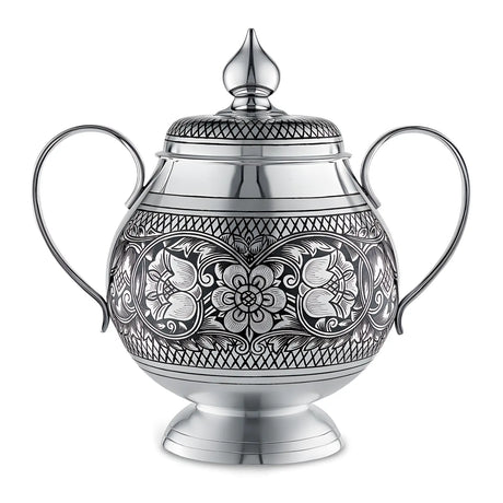 Zuckerdose 925 Silber Niello 400 ml — Floralis