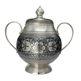 Sugar bowl 925 silver Niello 400 ml 