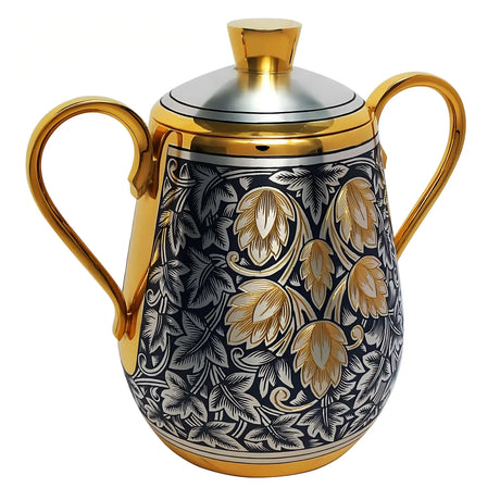 Zuckerdose 925 Silber vergoldet – Kollektion „Hopfen“ | Historisches Design (1969)